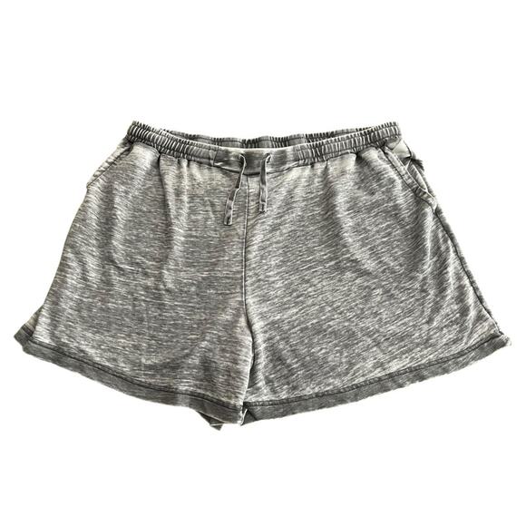 3X June & Delancey Elastic Waist Drawstring Shorts Gray Womens - Picture 3 of 12